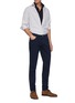 Figure View - Click To Enlarge - BRUNELLO CUCINELLI - Leather patch jeans