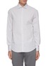 BRUNELLO CUCINELLI - Striped spread collar slim fit cotton shirt