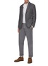 Figure View - Click To Enlarge - BRUNELLO CUCINELLI - Striped spread collar slim fit cotton shirt