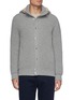 Main View - Click To Enlarge - BRUNELLO CUCINELLI - Detachable Hood Padded Cashmere Knit Jacket