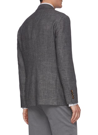 Back View - Click To Enlarge - BRUNELLO CUCINELLI - Pow check single breasted blazer