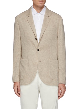Main View - Click To Enlarge - BRUNELLO CUCINELLI - Notched Lapel Single Breasted Cashmere Blazer