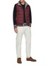 Figure View - Click To Enlarge - BRUNELLO CUCINELLI - Striped Ribbed Cable Knit Wool Sweatshirt