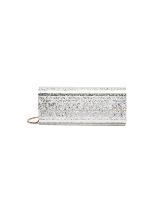 Main View - Click To Enlarge - JIMMY CHOO - 'Sweetie' coarse glitter acrylic clutch