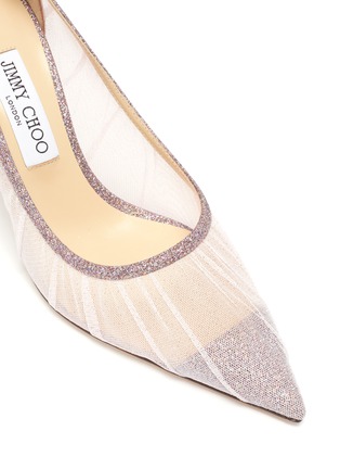 Detail View - Click To Enlarge - JIMMY CHOO - 'Love 85' glitter tulle pumps