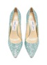 Detail View - Click To Enlarge - JIMMY CHOO - 'Romy' point toe coarse glitter pumps