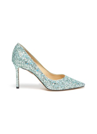 Main View - Click To Enlarge - JIMMY CHOO - 'Romy' point toe coarse glitter pumps