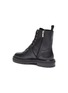  - JIMMY CHOO -  ''Cora Flat' crystal buckle leather combat boots