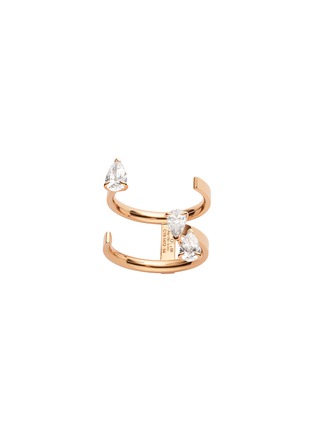 Main View - Click To Enlarge - REPOSSI - 'Serti sur vide' diamond rose gold ring