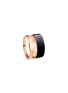 Main View - Click To Enlarge - REPOSSI - 'Berbère chromatic' navy lacquer rose gold two band ring