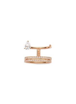 Main View - Click To Enlarge - REPOSSI - 'Serti sur Vide' diamond rose gold ring