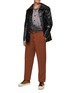 Figure View - Click To Enlarge - NANUSHKA - Detachable Collar Flap Four Pocket Leather Jacket