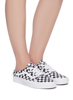 checkered slip ons