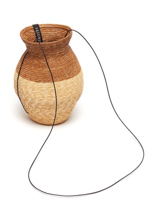 Detail View - Click To Enlarge - ELIURPI - Vase' Bicolour Straw Bucket Bag