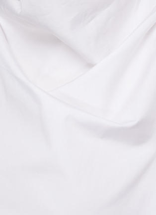  - ROLAND MOURET - Stowe' Cowl Neck Asymmetric Drape Hem Cotton Top
