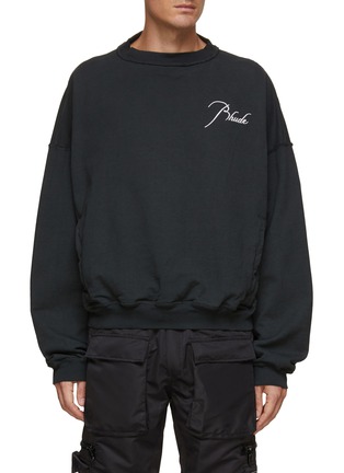 Main View - Click To Enlarge - RHUDE - Contrast Back Panel Cotton Sweatshirt