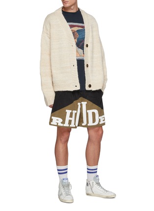 Figure View - Click To Enlarge - RHUDE - Monte Carlo' Cashmere Wool Melange Knit Cardigan