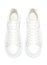 Detail View - Click To Enlarge - ALEXANDER MCQUEEN - 'Larry' Rainbow Stitch Leather Sneakers