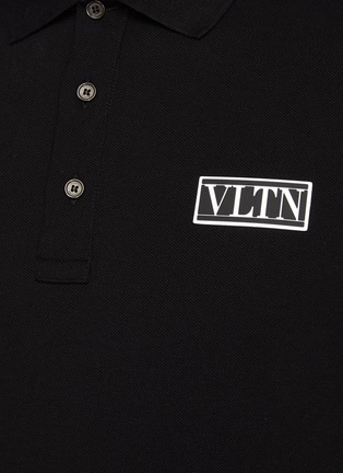  - VALENTINO GARAVANI - VLTN Logo Patch Cotton Pique Polo Shirt