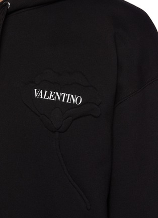  - VALENTINO GARAVANI - Floral embroidered appliqué hoodie