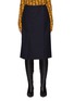 Main View - Click To Enlarge - PRADA - Pinstripe Pencil Skirt with Two-Slit Front