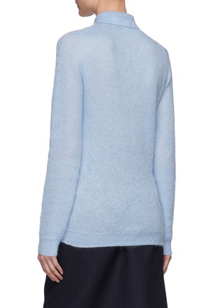 Back View - Click To Enlarge - PRADA - Long Sleeved Mohair Polo Shirt