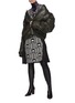 Figure View - Click To Enlarge - PRADA - Cap Sleeve Allover Graphic Knit Dress