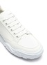 Detail View - Click To Enlarge - ALEXANDER MCQUEEN - Metallic Heel Tab Nappa Leather Court Sneakers