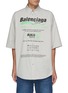 Main View - Click To Enlarge - BALENCIAGA - Cotton Wash Label Print Oversized Poplin Shirt