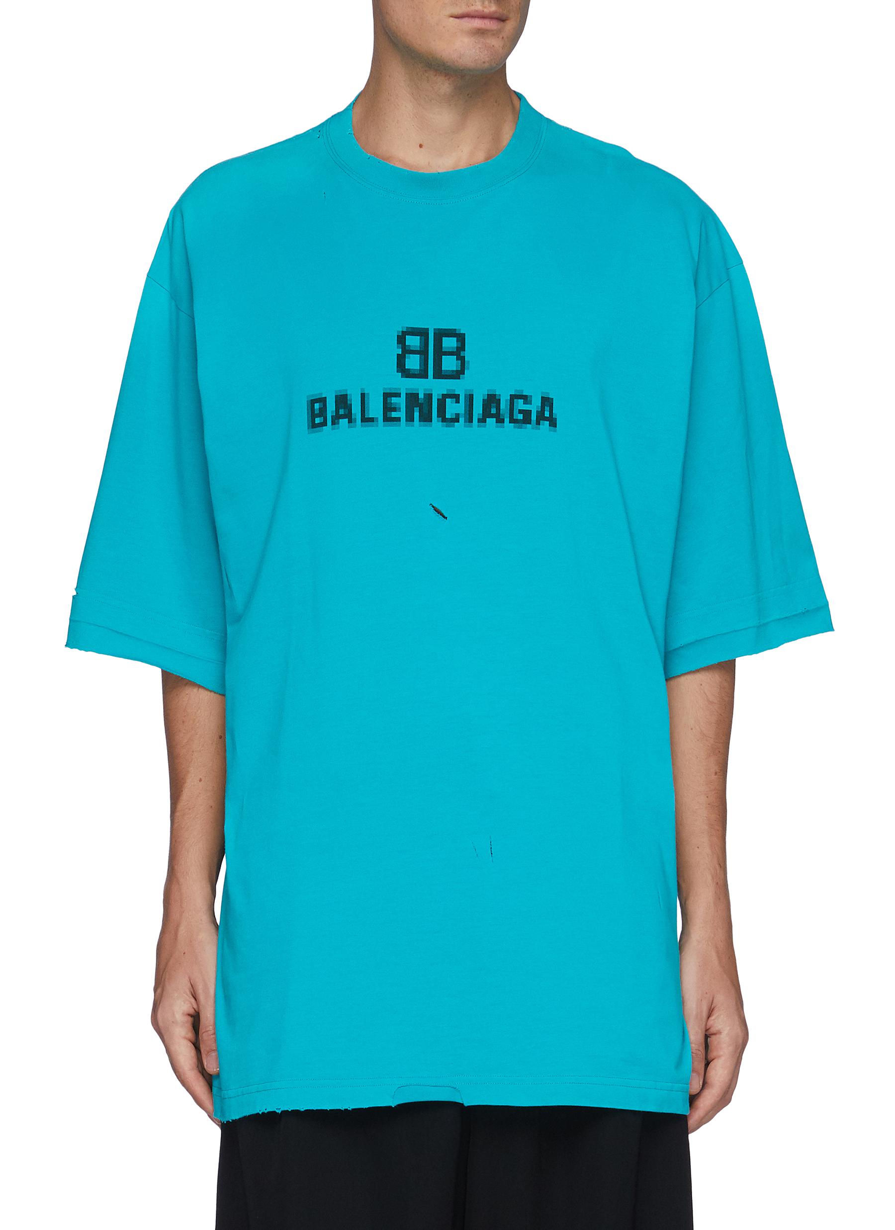 balenciaga t shirt light blue