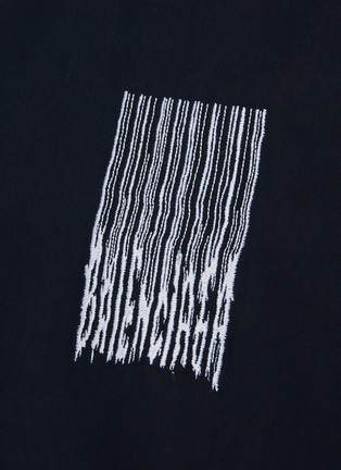  - BALENCIAGA - Barcode Embroidery Washed Cotton Poplin Shirt