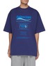 Main View - Click To Enlarge - BALENCIAGA - Crew Wash Label Print Cotton Vintage Jersey Boxy T-Shirt