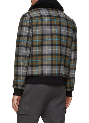 Back View - Click To Enlarge - MACKAGE - Theo-NV' Plaid Wool Blend Bomber Jacket