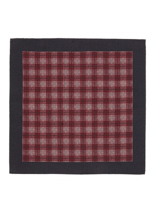 Figure View - Click To Enlarge - STEFANOBIGI MILANO - Centre Gingham Print Wool Handkerchief