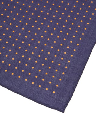 Detail View - Click To Enlarge - STEFANOBIGI MILANO - Dot Print Wool Silk Handkerchief