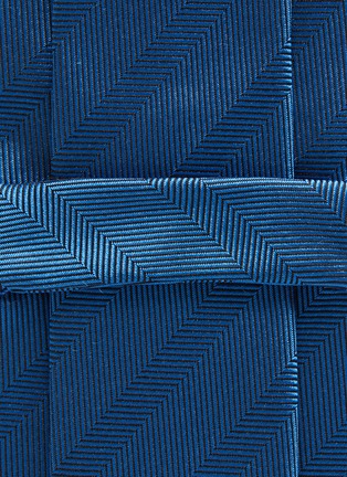 Detail View - Click To Enlarge - STEFANOBIGI MILANO - Herringbone Jacquard Silk Tie