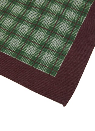 Detail View - Click To Enlarge - STEFANOBIGI MILANO - Centre Gingham Print Wool Handkerchief