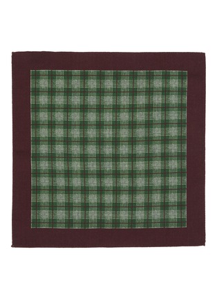 Figure View - Click To Enlarge - STEFANOBIGI MILANO - Centre Gingham Print Wool Handkerchief