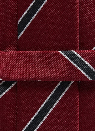 Detail View - Click To Enlarge - STEFANOBIGI MILANO - Senna' Regimental Striped Silk Twill Tie
