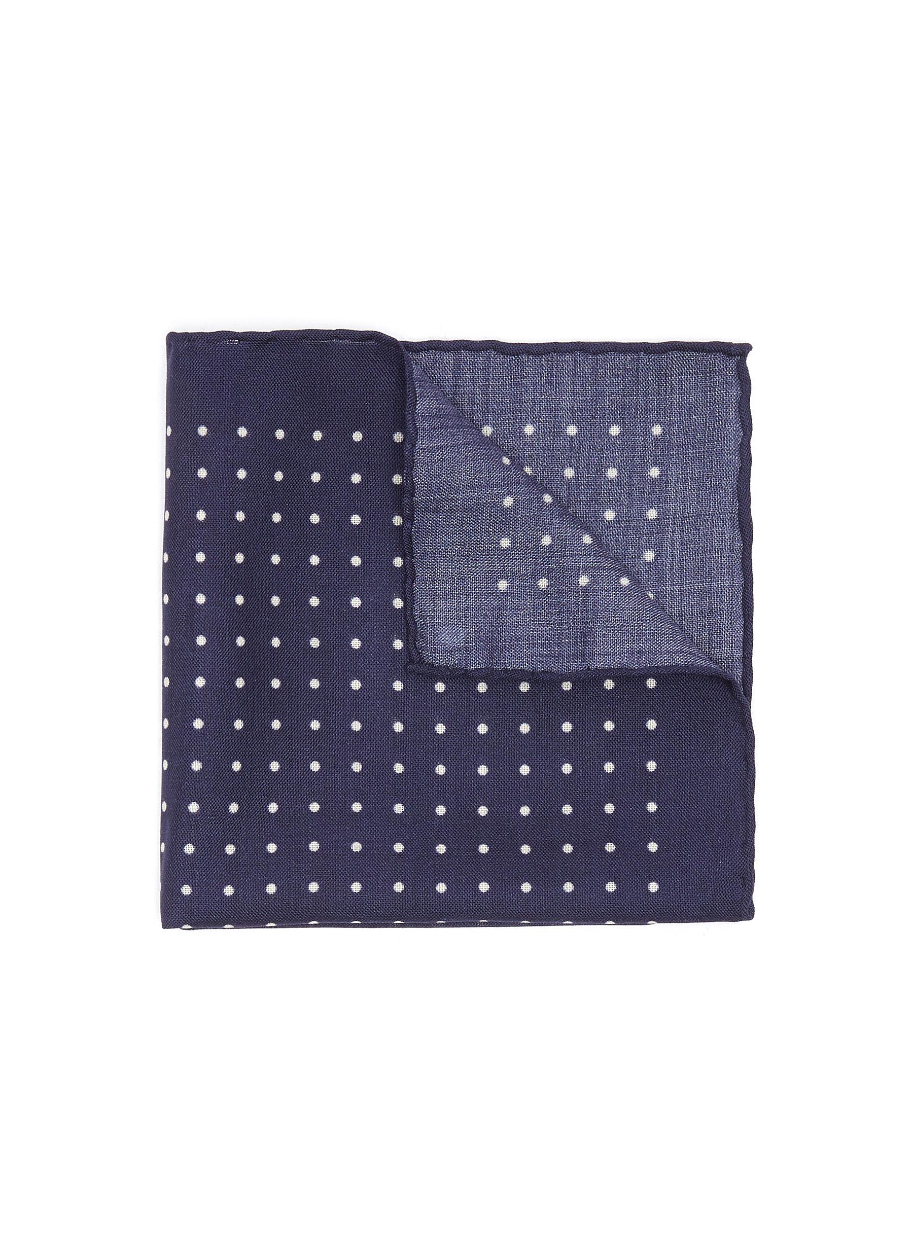 Dot Print Wool Silk Handkerchief