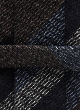 Detail View - Click To Enlarge - STEFANOBIGI MILANO - Senna' Colourblock Striped Wool Tie