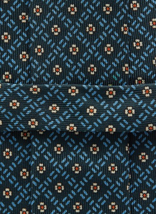 Detail View - Click To Enlarge - STEFANOBIGI MILANO - Nilo' Floral Tile Print Silk Tie