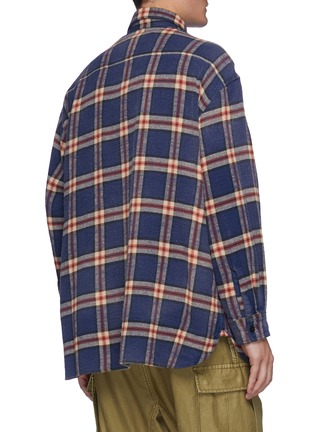 Back View - Click To Enlarge - R13 - Upscaled Chest Pocket Oversized Plaid Cotton Shirt