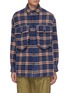 Main View - Click To Enlarge - R13 - Upscaled Chest Pocket Oversized Plaid Cotton Shirt