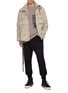 Figure View - Click To Enlarge - SONG FOR THE MUTE - Hooded High Neck Lace Rain Jacket