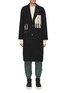 Main View - Click To Enlarge - SONG FOR THE MUTE - Pink Boogeyman' Graphic Patch Fringe Detail Coat