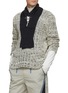 Figure View - Click To Enlarge - KIKO KOSTADINOV - Wessex' Cotton Blend Knit Scarf with Brooch
