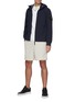 Figure View - Click To Enlarge - STONE ISLAND - Corduroy Front Knit Jacket w/ Contrast Collar & Hem