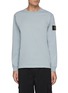 Main View - Click To Enlarge - STONE ISLAND - Branded Tag Appliqued Cotton Jersey Crewneck Sweatshirt