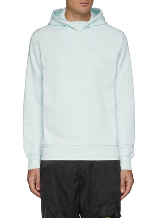 Main View - Click To Enlarge - STONE ISLAND - Insignia Appliqued Cotton Blend Drawstring Hoodie